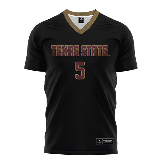 Texas State - NCAA Women's Soccer : Sadie Guzman - Black Soccer Jersey-0