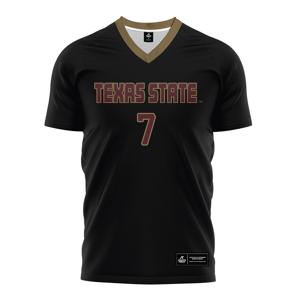 Texas State - NCAA Women's Soccer : Lilah Dupree - Black Soccer Jersey-0
