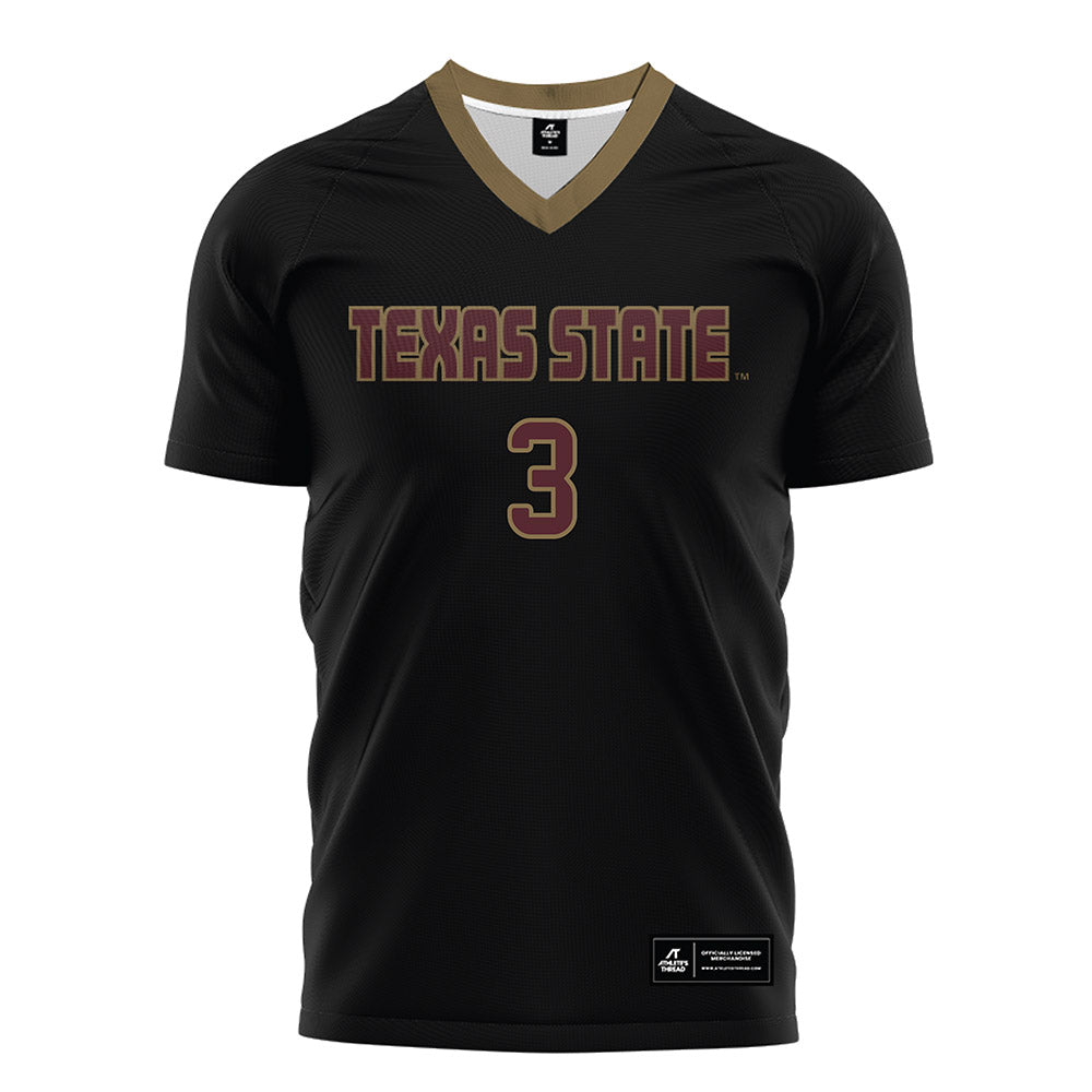 Texas State - NCAA Women's Soccer : Alexis Montgomery - Black Soccer Jersey-0