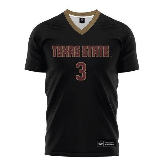 Texas State - NCAA Women's Soccer : Alexis Montgomery - Black Soccer Jersey-0
