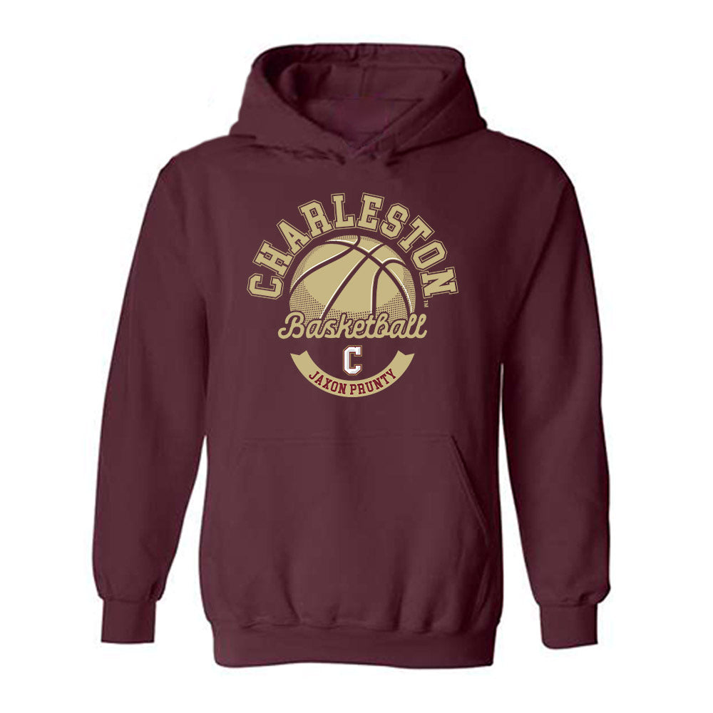 Charleston - NCAA Men's Basketball : Jaxon Prunty - Classic Fashion Shersey Hooded Sweatshirt-0