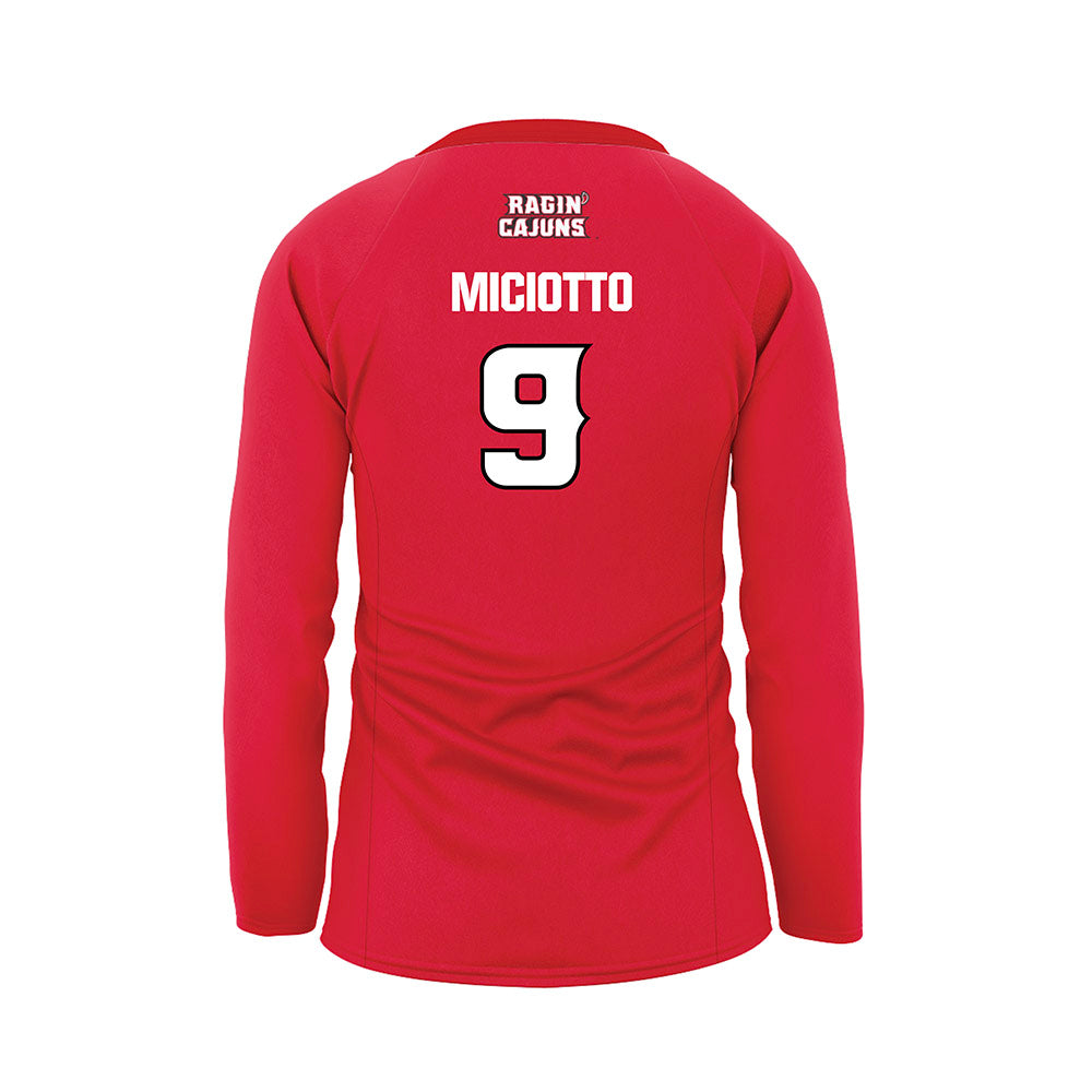 Louisiana - NCAA Women's Volleyball : Rhyan Miciotto - Red Volleyball Jersey-1