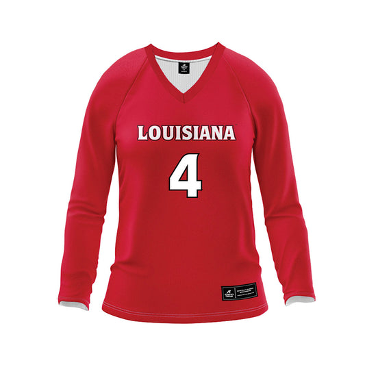 Louisiana - NCAA Women's Volleyball : Lindsey Henry - Red Volleyball Jersey-0