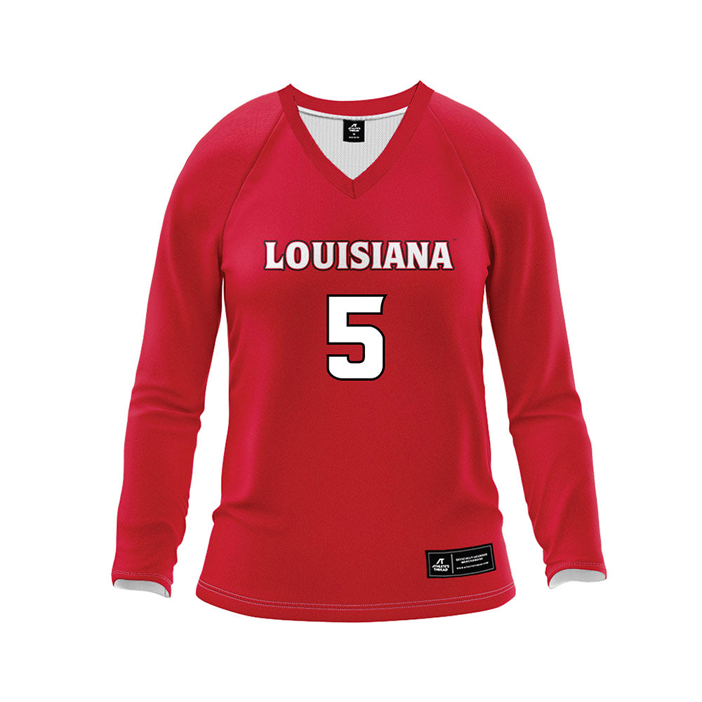 Louisiana - NCAA Women's Volleyball : Genesis Smith - Red Volleyball Jersey-0