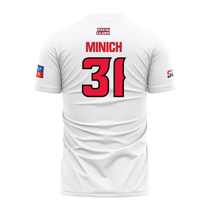 Louisiana - NCAA Women's Soccer : Laine Minich - White Soccer Jersey-1