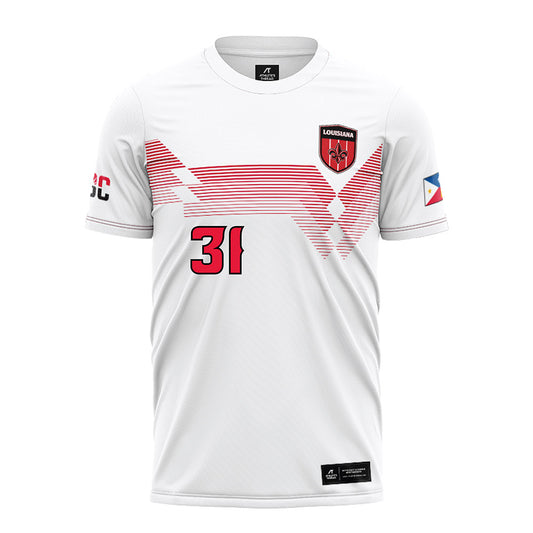 Louisiana - NCAA Women's Soccer : Laine Minich - White Soccer Jersey-0