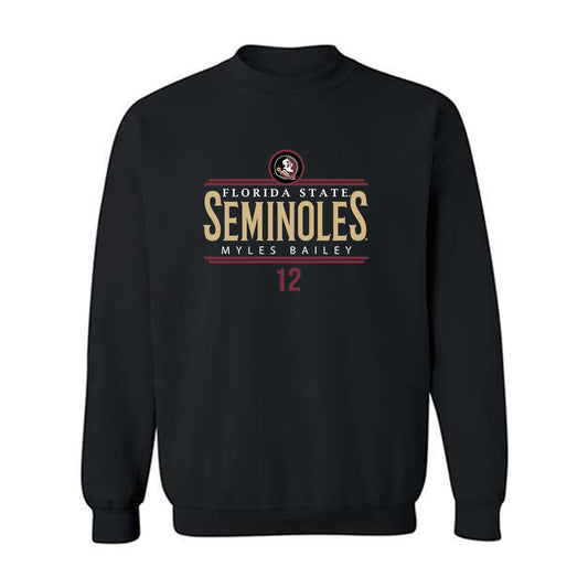 FSU - NCAA Baseball : Myles Bailey - Classic Fashion Shersey Crewneck Sweatshirt-0