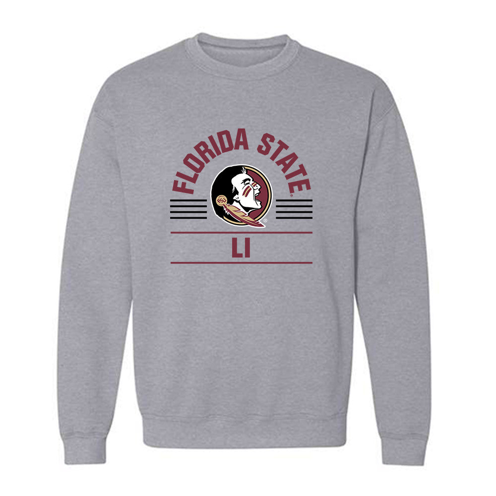 FSU - NCAA Women's Tennis : Tina Li - Classic Fashion Shersey Crewneck Sweatshirt-0
