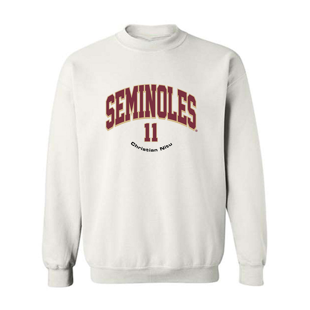 FSU - NCAA Men's Basketball : Christian Nitu - Classic Fashion Shersey Crewneck Sweatshirt-0