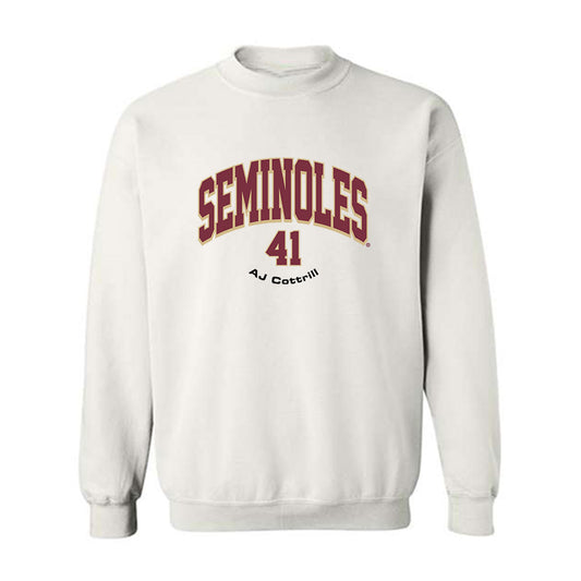 FSU - NCAA Football : AJ Cottrill - Classic Fashion Shersey Crewneck Sweatshirt-0