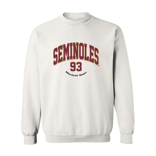 FSU - NCAA Football : Mandrell Desir - Classic Fashion Shersey Crewneck Sweatshirt-0
