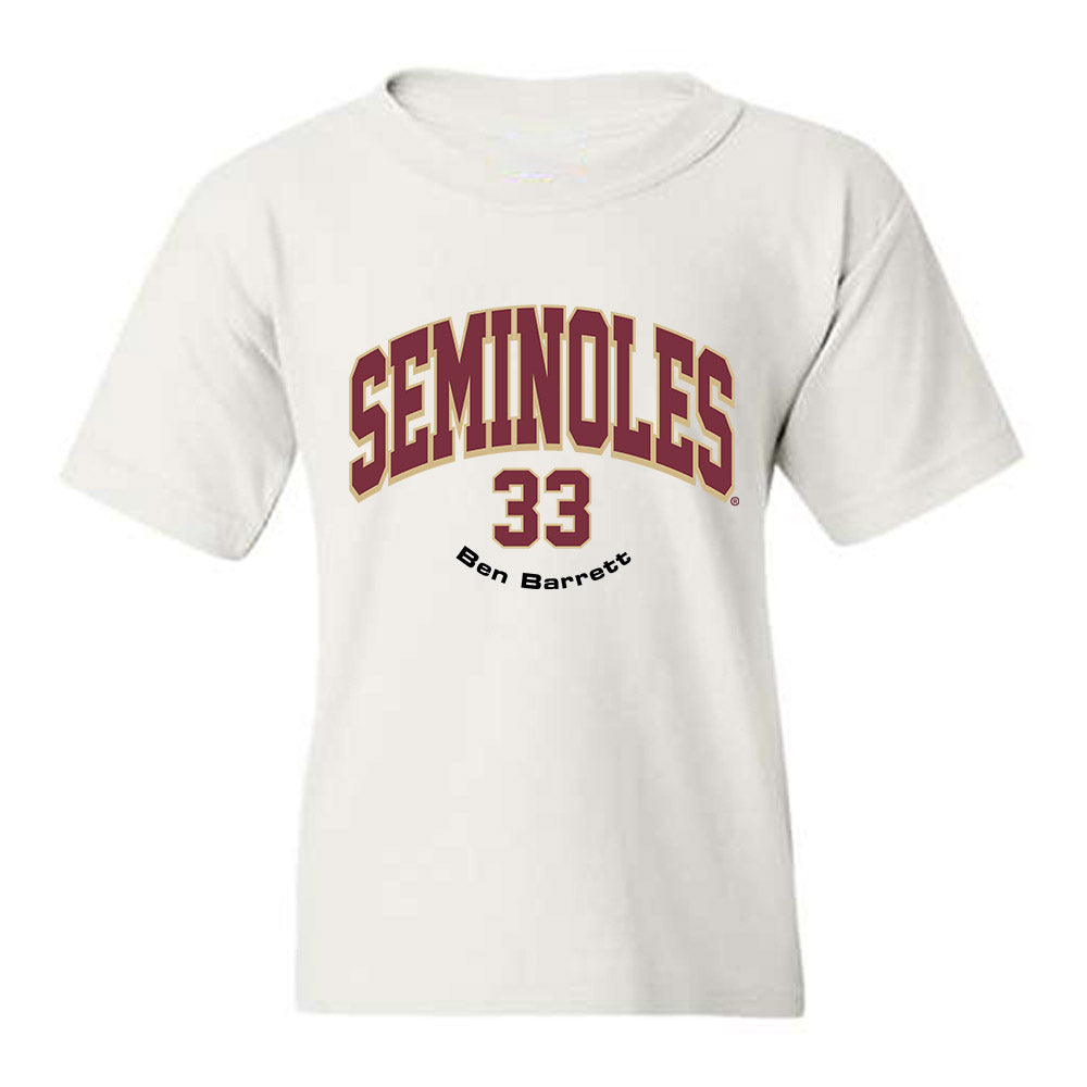 FSU - NCAA Baseball : Ben Barrett - Classic Fashion Shersey Youth T-Shirt-0