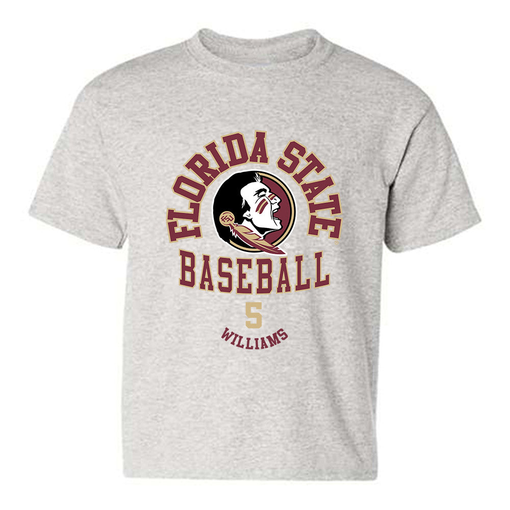 FSU - NCAA Baseball : Chase Williams - Classic Fashion Shersey Youth T-Shirt-0