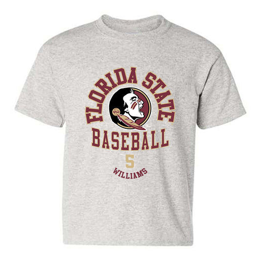 FSU - NCAA Baseball : Chase Williams - Classic Fashion Shersey Youth T-Shirt-0