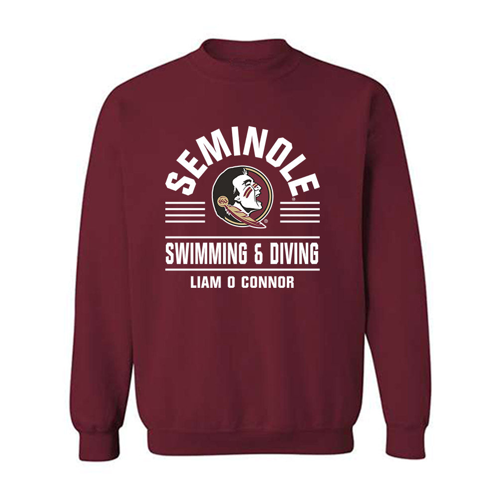 FSU - NCAA Men's Swimming & Diving : Liam O Connor - Classic Fashion Shersey Crewneck Sweatshirt-0