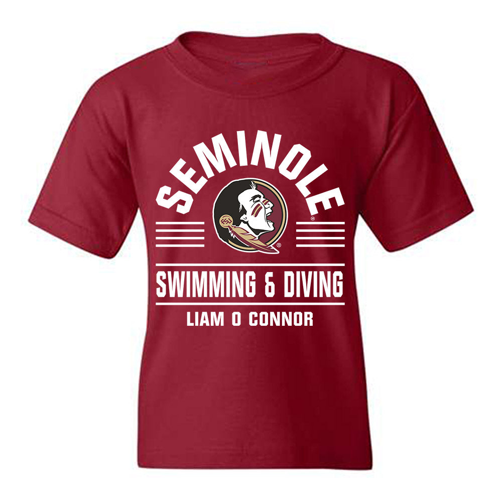 FSU - NCAA Men's Swimming & Diving : Liam O Connor - Classic Fashion Shersey Youth T-Shirt-0