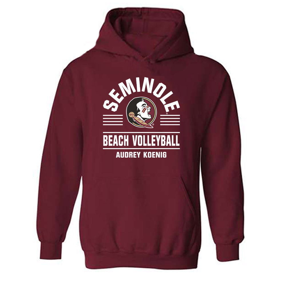 FSU - NCAA Beach Volleyball : Audrey Koenig - Classic Fashion Shersey Hooded Sweatshirt-0