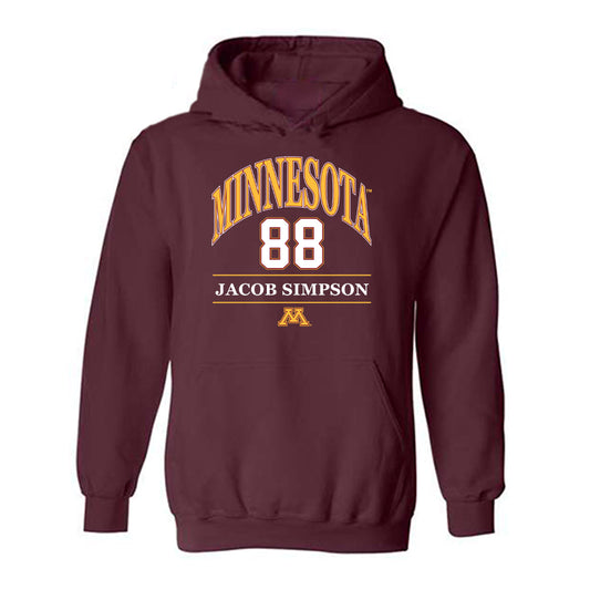 Minnesota - NCAA Football : Jacob Simpson - Classic Fashion Shersey Hooded Sweatshirt-0