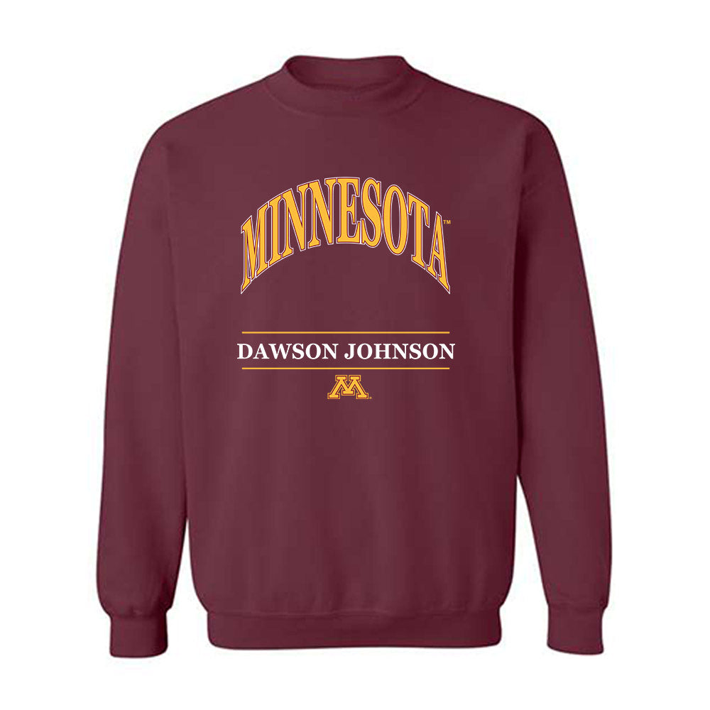 Minnesota - NCAA Wrestling : Dawson Johnson - Classic Fashion Shersey Crewneck Sweatshirt-0