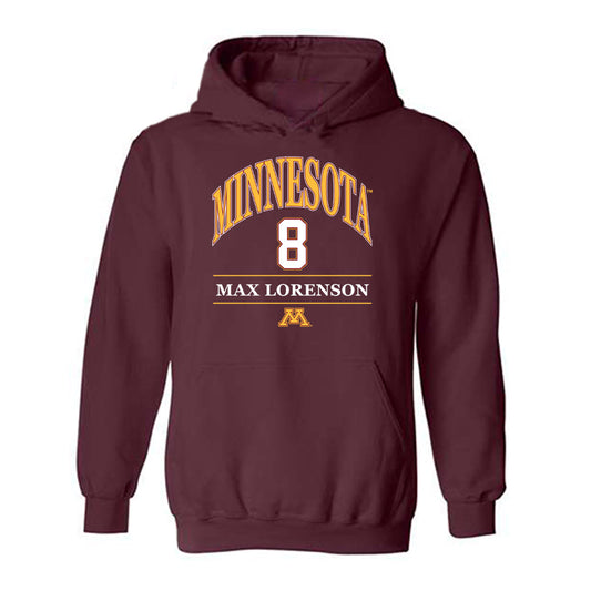 Minnesota - NCAA Men's Basketball : Max Lorenson - Classic Fashion Shersey Hooded Sweatshirt-0