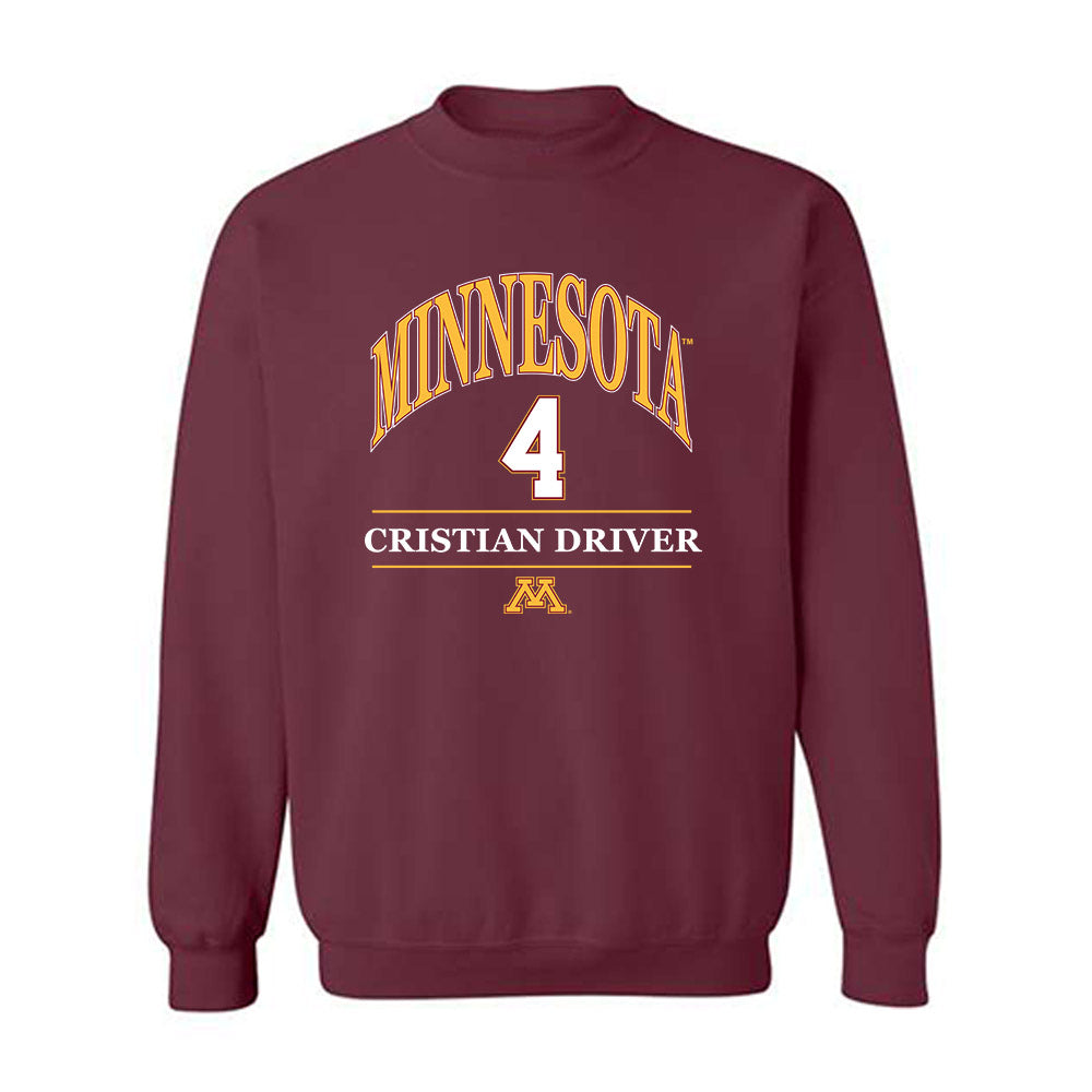 Minnesota - NCAA Football : Cristian Driver - Classic Fashion Shersey Crewneck Sweatshirt-0
