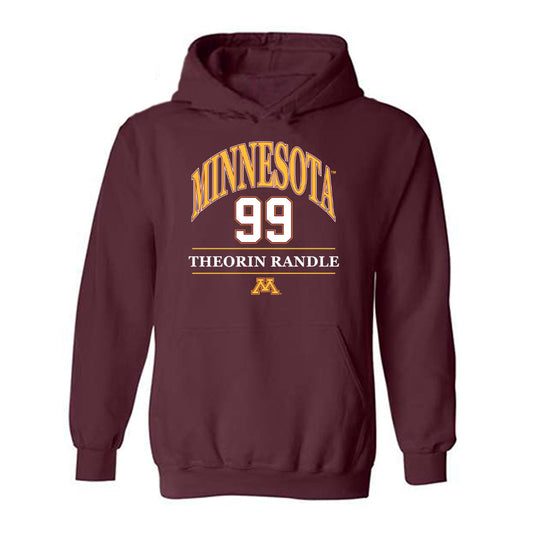 Minnesota - NCAA Football : Theorin Randle - Classic Fashion Shersey Hooded Sweatshirt