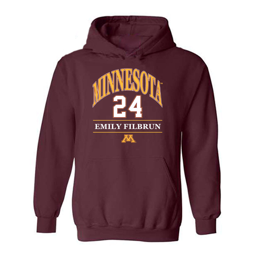 Minnesota - NCAA Women's Soccer : Emily Filbrun - Classic Fashion Shersey Hooded Sweatshirt-0