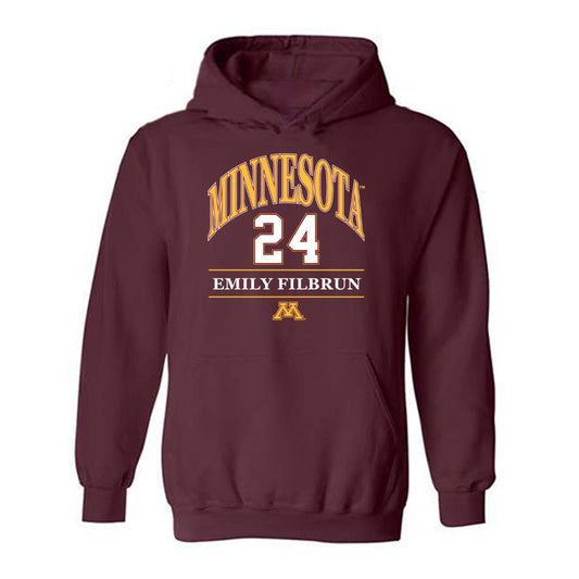 Minnesota - NCAA Women's Soccer : Emily Filbrun - Classic Fashion Shersey Hooded Sweatshirt-0