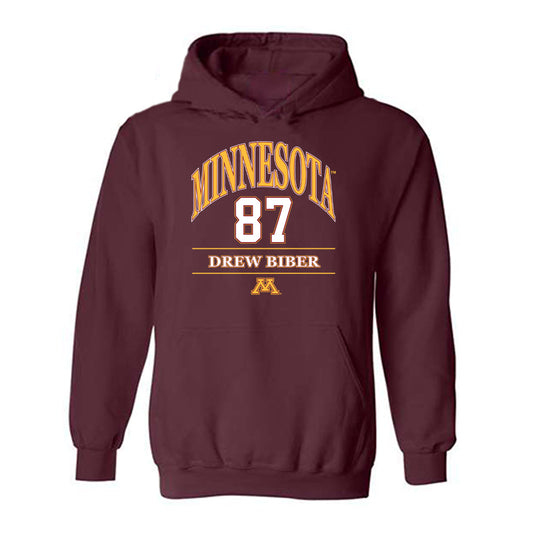 Minnesota - NCAA Football : Drew Biber - Classic Fashion Shersey Hooded Sweatshirt-0