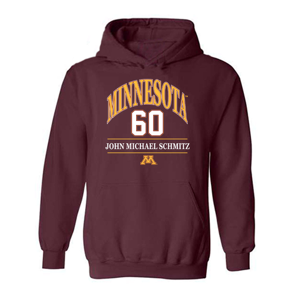 Minnesota - NCAA Football : John Michael Schmitz - Classic Fashion Shersey Hooded Sweatshirt