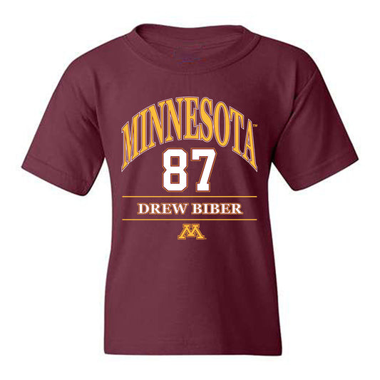 Minnesota - NCAA Football : Drew Biber - Classic Fashion Shersey Youth T-Shirt-0