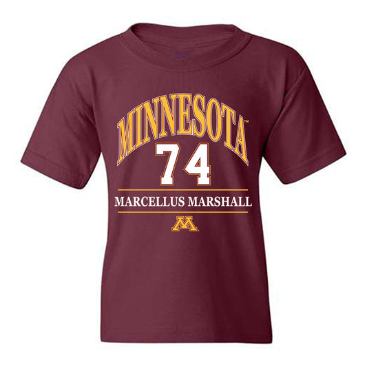 Minnesota - NCAA Football : Marcellus Marshall - Classic Fashion Shersey Youth T-Shirt-0