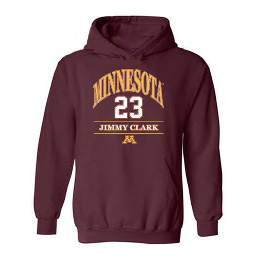 Minnesota - NCAA Men's Ice Hockey : Jimmy Clark - Classic Fashion Shersey Hooded Sweatshirt-0