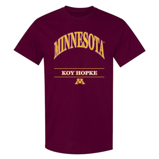 Minnesota - NCAA Wrestling : Koy Hopke - Classic Fashion Shersey T-Shirt-0