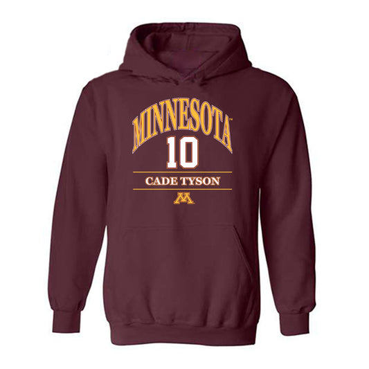 Minnesota - NCAA Men's Basketball : Cade Tyson - Classic Fashion Shersey Hooded Sweatshirt-0