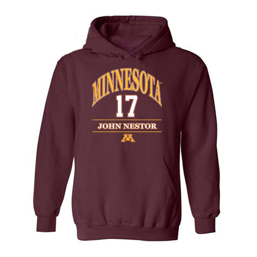 Minnesota - NCAA Football : John Nestor - Classic Fashion Shersey Hooded Sweatshirt-0