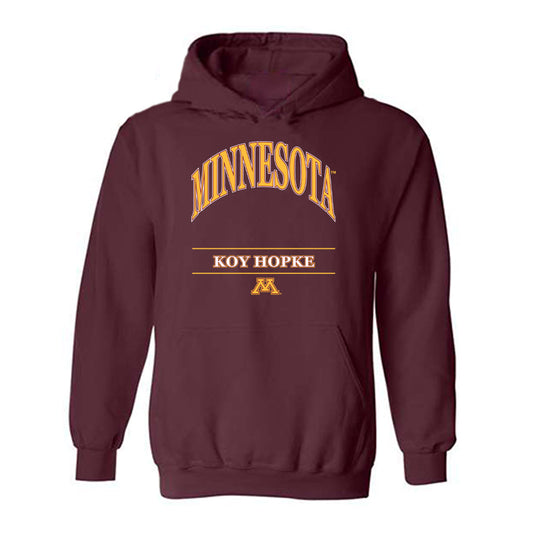 Minnesota - NCAA Wrestling : Koy Hopke - Classic Fashion Shersey Hooded Sweatshirt-0