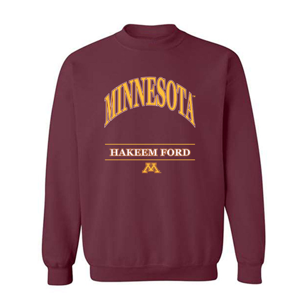 Minnesota - NCAA Men's Track & Field : Hakeem Ford - Classic Fashion Shersey Crewneck Sweatshirt-0