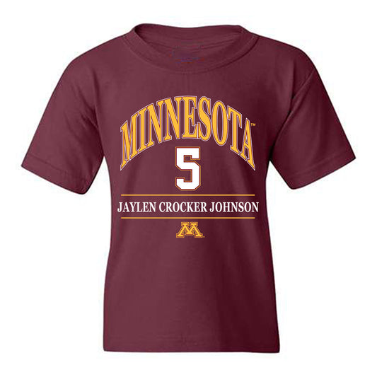 Minnesota - NCAA Men's Basketball : Jaylen Crocker johnson - Classic Fashion Shersey Youth T-Shirt-0