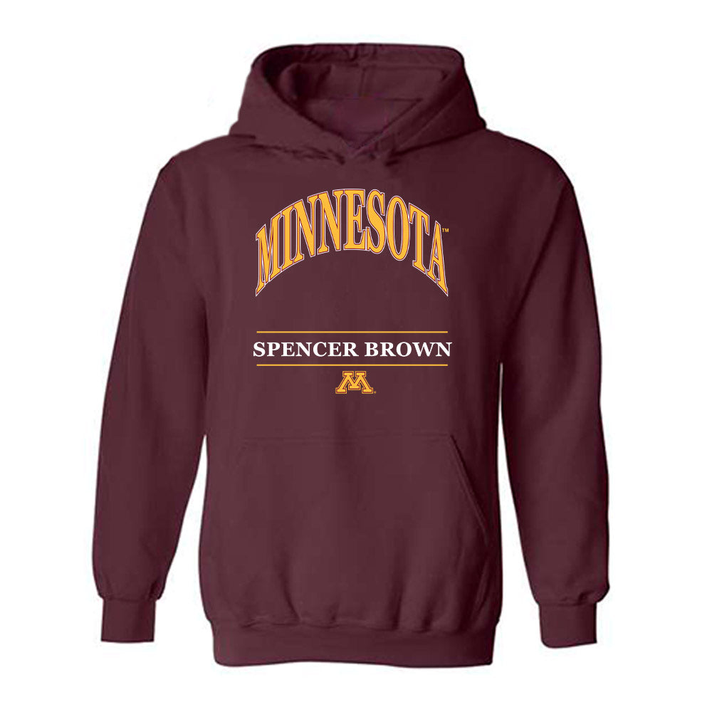 Minnesota - NCAA Men's Track & Field : Spencer Brown - Classic Fashion Shersey Hooded Sweatshirt-0