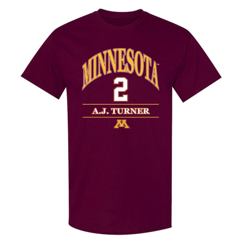 Minnesota - NCAA Football : A.J. Turner - Classic Fashion Shersey T-Shirt-0