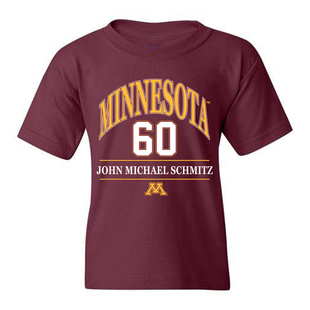 Minnesota - NCAA Football : John Michael Schmitz - Classic Fashion Shersey Youth T-Shirt