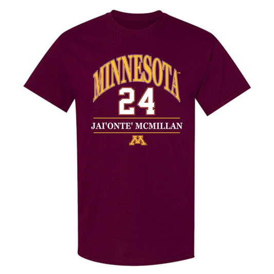 Minnesota - NCAA Football : Jai'Onte' McMillan - Classic Fashion Shersey T-Shirt-0
