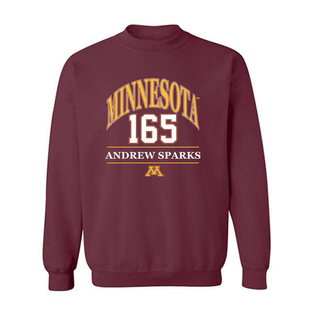 Minnesota - NCAA Wrestling : Andrew Sparks - Classic Fashion Shersey Crewneck Sweatshirt-0