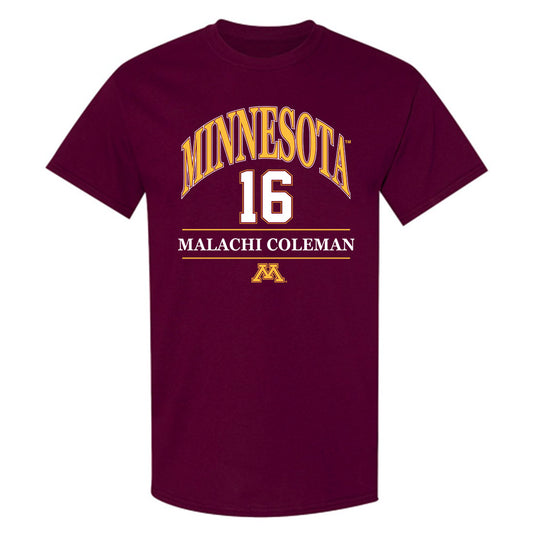 Minnesota - NCAA Football : Malachi Coleman - Classic Fashion Shersey T-Shirt-0