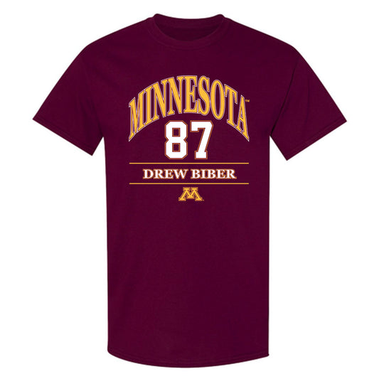 Minnesota - NCAA Football : Drew Biber - Classic Fashion Shersey T-Shirt-0