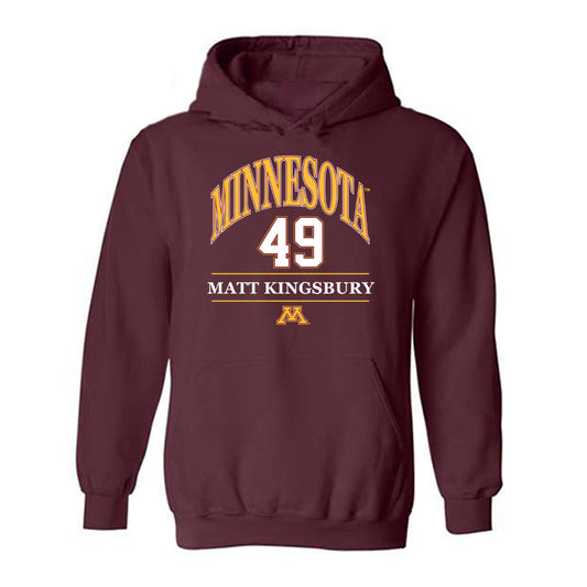 Minnesota - NCAA Football : Matt Kingsbury - Classic Fashion Shersey Hooded Sweatshirt-0