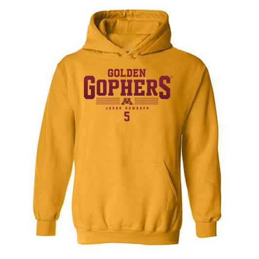 Minnesota - NCAA Men's Ice Hockey : Jacob Rombach - Classic Fashion Shersey Hooded Sweatshirt-0