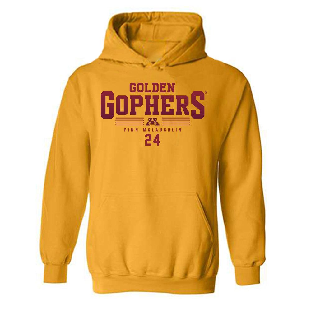 Minnesota - NCAA Men's Ice Hockey : Finn McLaughlin - Classic Fashion Shersey Hooded Sweatshirt-0