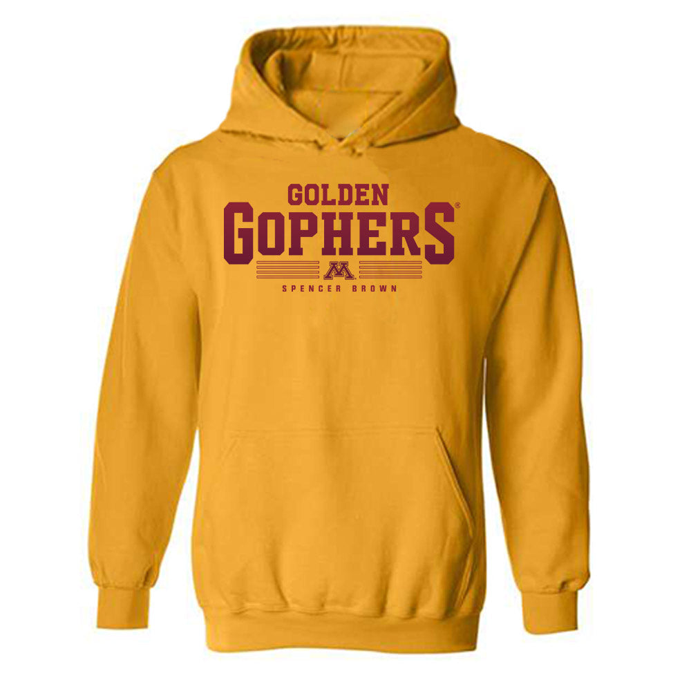 Minnesota - NCAA Men's Track & Field : Spencer Brown - Classic Fashion Shersey Hooded Sweatshirt-0